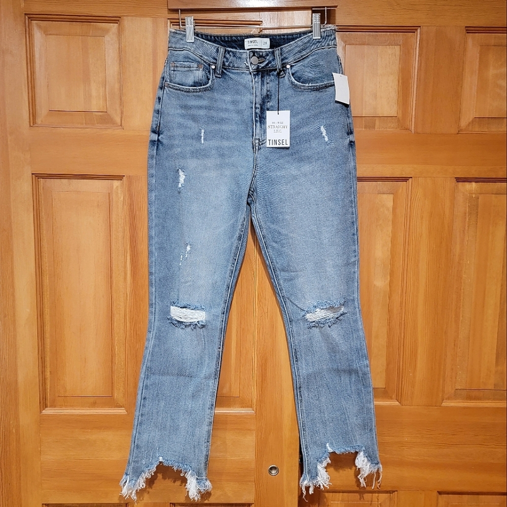 Tinsel Hi-Rise Straight Leg Jeans